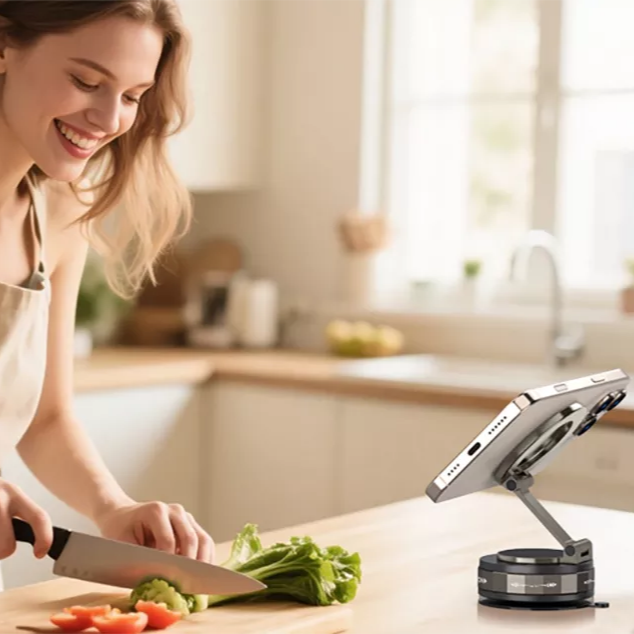 Soporte magnético para teléfono con ventosa ajustable de 360°