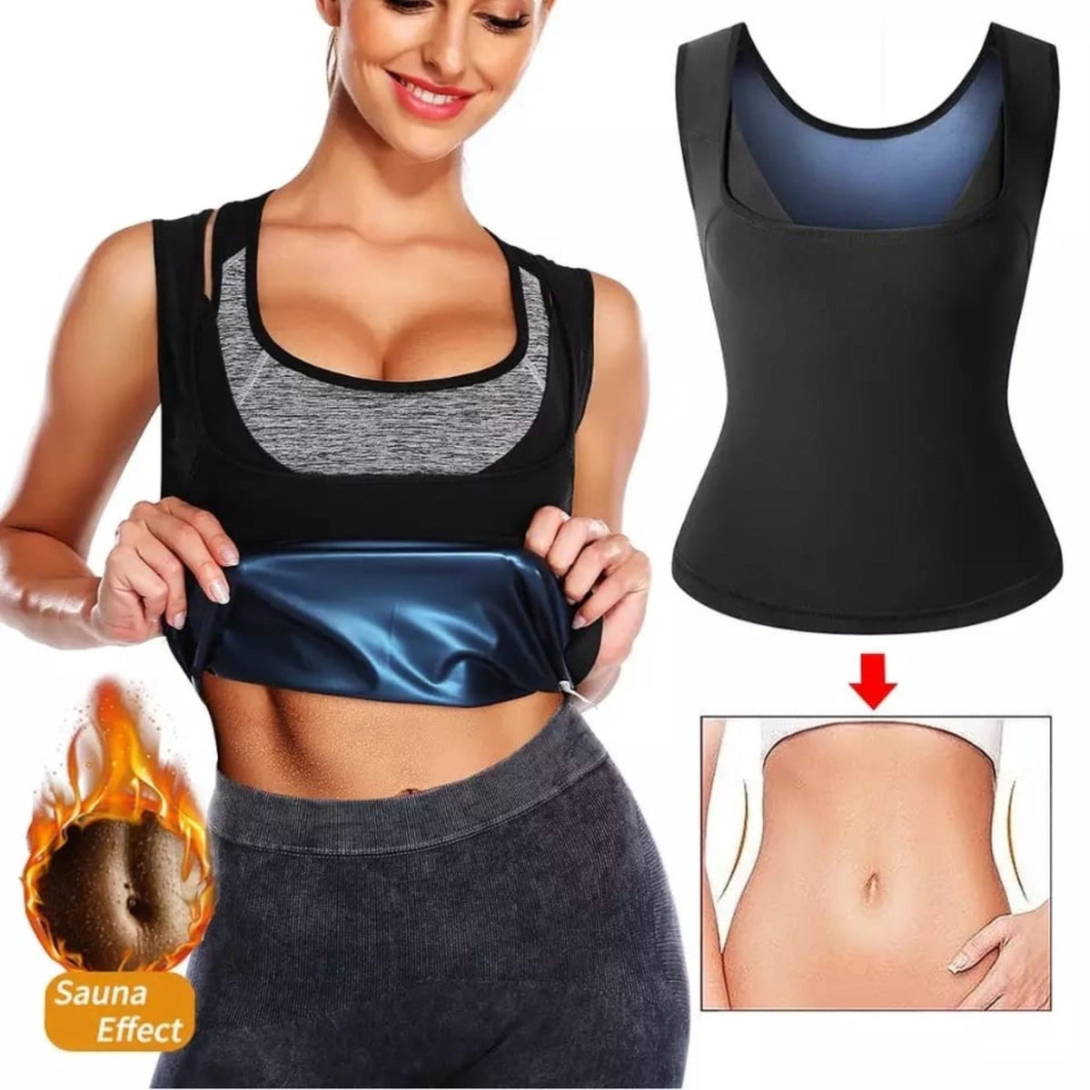🎁Promoción del 50%🎁 Camiseta Faja Efecto Sauna: Para Hombres y Mujeres