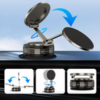 Soporte magnético para teléfono con ventosa ajustable de 360°